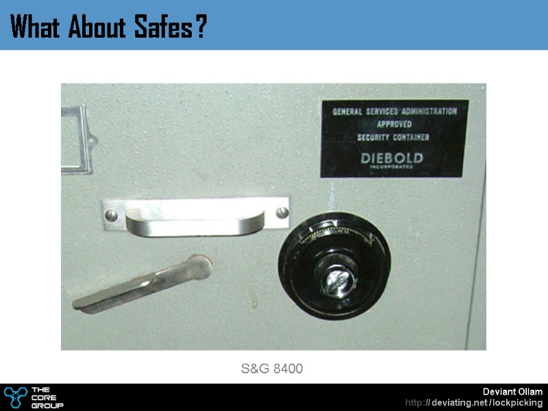 S&G 8400 What About Safes ?
